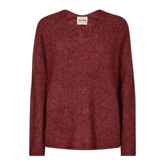 Mos Mosh Thora Knit de Pico - Knitwear - Mujer - Marr&oacute;n - XL