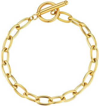 Glaze Jewelry Plated Stainless Steel Toggle Bracelet