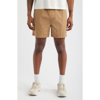 Museum of Peace and Quiet Leisure Cotton Twill Shorts in Tan at Nordstrom, Size Xx-Large