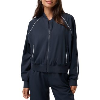 Travis Mathew Opening Shot Bomber Jacket in Navy Blazer at Nordstrom, Size Xx-Large
