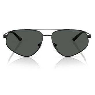 Emporio Armani Dark Grey Pilot Mens Sunglasses EA2156 300187 59