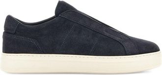 Hogan Black Suede Slip-On Shoes With Contrasting Sole