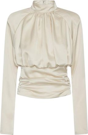 Rotate Rotate Birger Christensen, Tops, Dames, Beige, S, Long Sleeve Tops