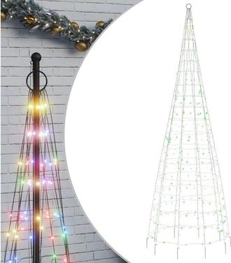 vidaXL &Aacute;rbol De Navidad En Asta De Bandera 550 Led Colores 300 Cm Vidaxl