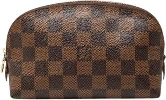 Louis Vuitton Pre-owned Damier Canvas Pouch - Dames - Vintage Accessoires - Bruin - ONE Size - Vintage