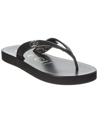 Gucci Double G Leather Sandal