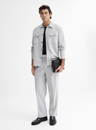 Lindbergh Mens Minimalist pleated pant Loose fit