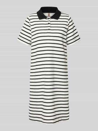 Soyaconcept Knielanges Polokleid mit kurzer Knopfleiste Modell BARNI in Black, Gr&ouml;&szlig;e XXL