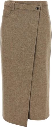 Brunello Cucinelli Beige Wrapped skirt