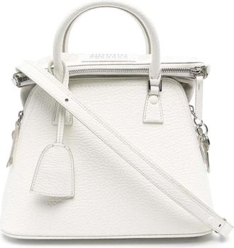 Maison Margiela 5AC Classique Mini - Dames - Schoudertassen - Wit - ONE Size - Leer - Tassen