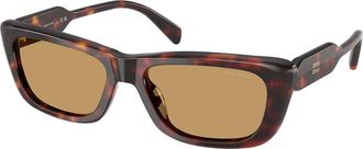 Miu Miu MUB12S 27L10Y Womens Sunglasses Tortoiseshell Size 56