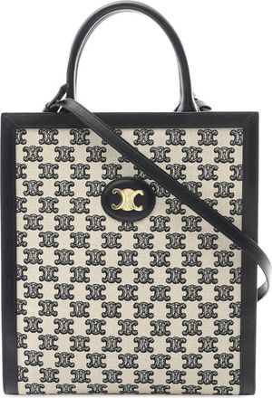 Celine Pre-owned Celine Small Triomphe Canvas Vertical Cabas Tote Ladies 194352CS8