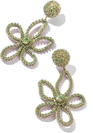 Deepa Gurnani Fiorella Flower Drop Earrings