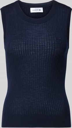 Lacoste Slim Fit Pullunder aus reiner Wolle in Marine, Gr&ouml;&szlig;e 34