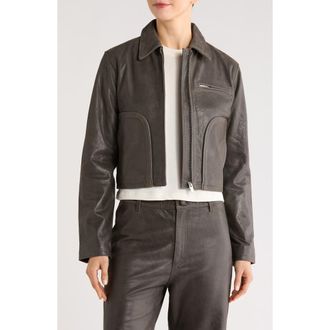 DL1961 Vika Leather Jacket in Distressed Leather at Nordstrom Rack, Size Small