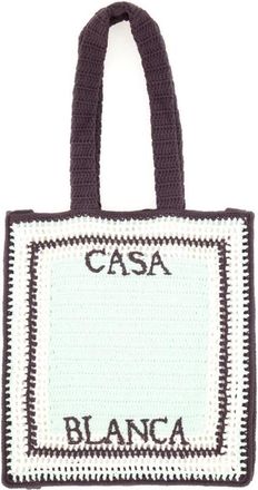 Casablanca Crochet Bag With Logo