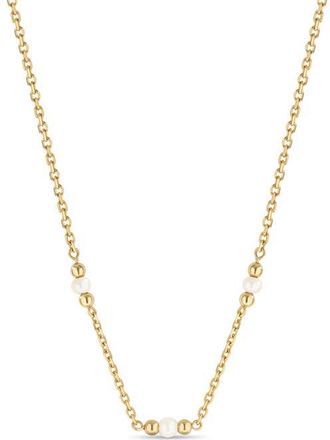 Devata Freshwater Pearl Chain Necklace in 14K Gold in Yellow Gold at Nordstrom, Size 18