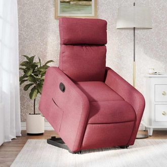 vidaXL Vidaxl - Sill&oacute;n Reclinable Elevable Tela Rojo Tinto