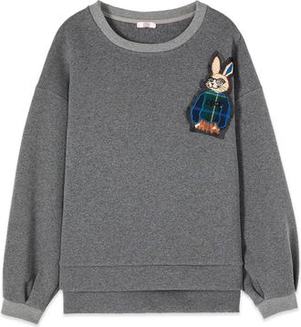 Oltre Dames, Sweatshirts & Hoodies, Grijs, Maat: L/Xl Katoen