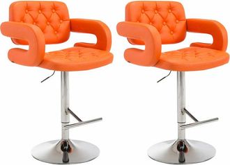 Clp Set De 2 Taburetes De Bar Dublin Naranja