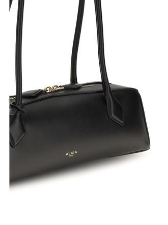 Alaia Womens Shoulder Bag Le Teckel Black Calf Leather