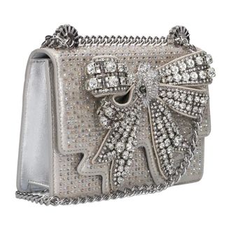 Kurt Geiger Bow Small Shoreditch - Dames - Tassen - Grijs - Maat: ONE Size Leer