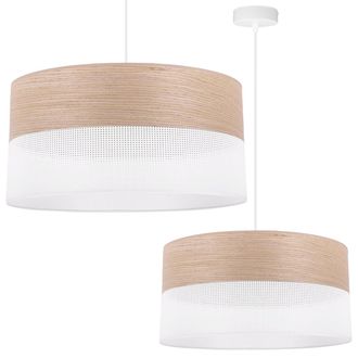 OEM L&aacute;mpara Colgante Individual Pantalla Cl&aacute;sica De Chapa De Roble 44 Cm
