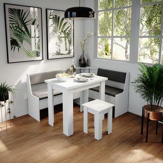 Vicco Mesa De Comedor Con Silla Roman, Blanco, 90 X 60 Cm