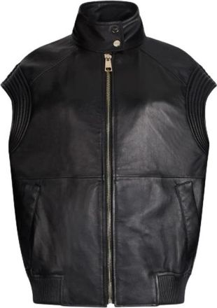 Liu Jo Mouwloos Oversized Lamsvest - Dames - Bodywarmers - Zwart - L - Polyester - Jassen