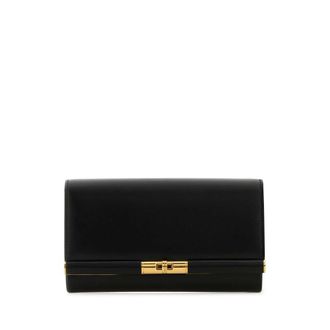 Dolce & Gabbana Dolce & Gabbana Black Leather Marlene Clutch