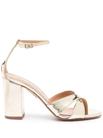 Aquazzura Divine 85mm gekooide sandalen - Goud