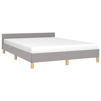 Berkfield Home Durable Bed Frame with Headboard Light Grey 180x200cm Super King