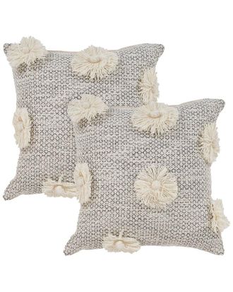 LR Home Lr Home Set Of 2 Willow Floral Throw Pillows