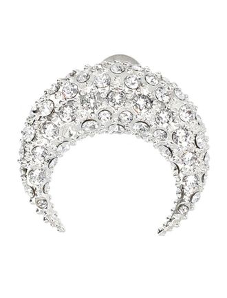 Marine Serre Single Big Moon Rhinestone Earring
