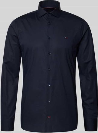 Tommy Hilfiger Tailored Slim Fit Businesshemd aus Baumwoll-Mix in Marine, Gr&ouml;&szlig;e 38