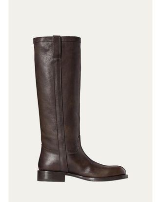 The Row Nobilis Leather Knee-High Riding Boots