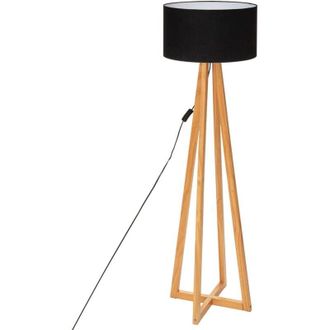 Atmosphera Lampada da terra molu in legno nero h140cm - Atmosphera créateur dintérieur