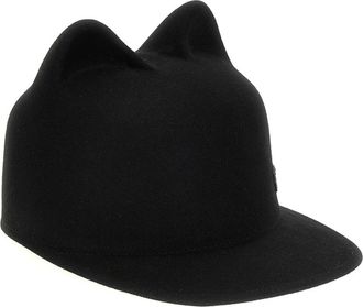 Maison Michel Jamie Felt Hat - Dames - Petten - Zwart - M - Accessoires