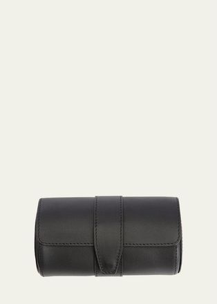 Royce Leather Personalized Suede-Lined Leather Double Watch Roll