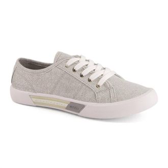Andrea Womens Casual Canvas Sneakers In Grey