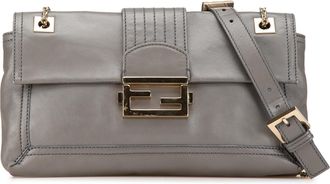 Fendi Pre-owned Womens Leather Shoulder Bag - Grey - One Size
