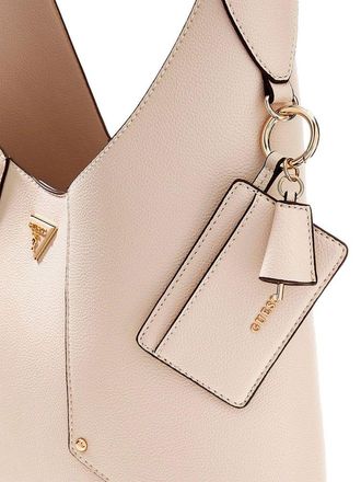Guess Womens Hobo Bag Stone Polyurethane - Handbags