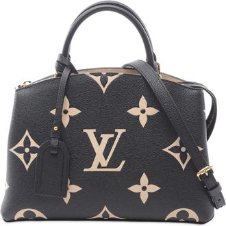 Louis Vuitton Borsa a tracolla Petit Palais MM in pelle Empreinte bicolore con monogramma oversize 2021-2025 - Nero