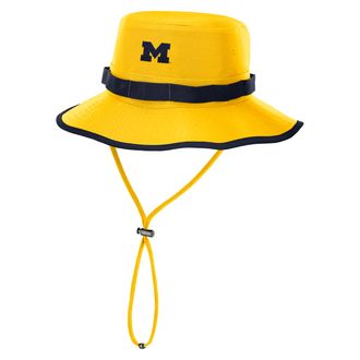 Nike Mens Michigan Sideline Apex Boonie Jordan Brand Dri-FIT College Bucket Hat in Brown | JC1809SKMWN-Q2W