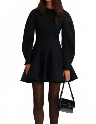 Scanlan Theodore Crepe Knit Ballet Dress In Black