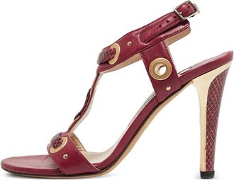 Jimmy Choo London Sandali con cinturino a T 100mm - Rosso