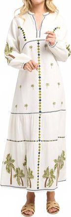 Guadalupe Design Womens Ria Palm Dress In White
