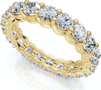 Pompeii3 3Ct U Prong Diamond Eternity Wedding Ring 14k Gold or Platinum Lab Grown EF/VS