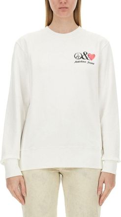 Moschino White Sweatshirt With Eye-Catching Logo Design