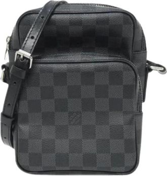 Louis Vuitton Pre-owned Cross Body Bags, male, Gray, Size: ONE SIZE Pre-owned Rem Shoulder Bag